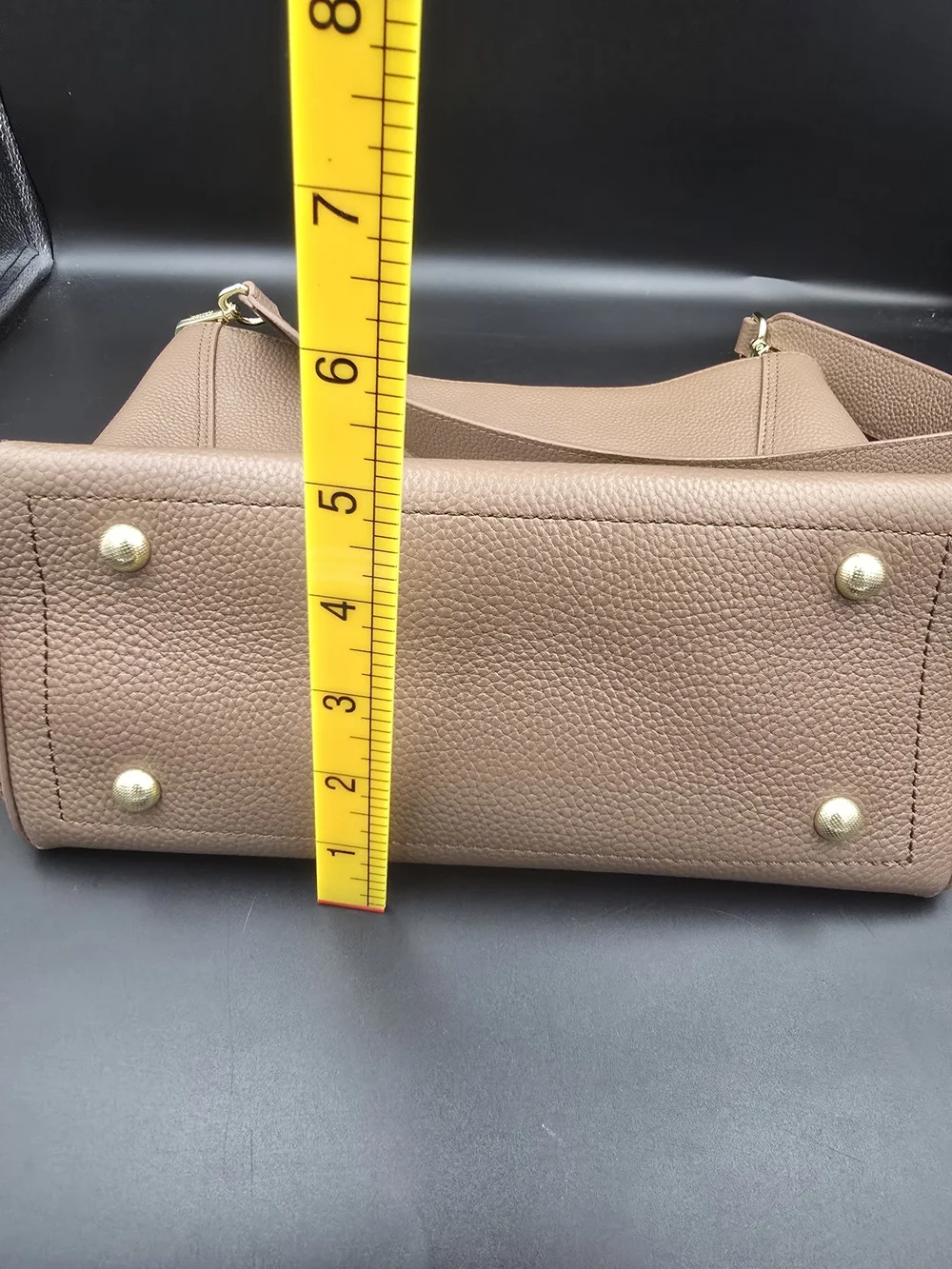 Pebbled Leather Hobo Bag in Taupe - Classic Everyday Carry